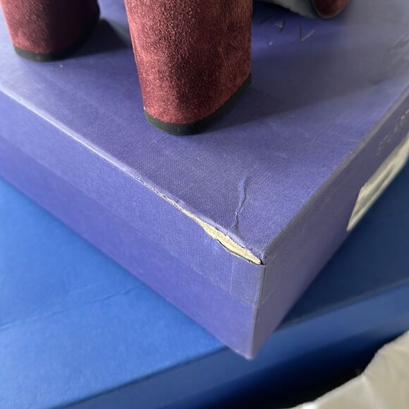 STUART WEITZMAN Ringleader Ultra-stretch Booties Wine Color Size 41 NEW in box - Picture 8 of 10